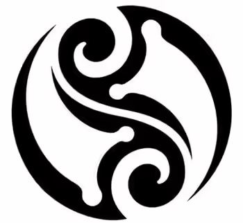tribal yin and yang tattoo