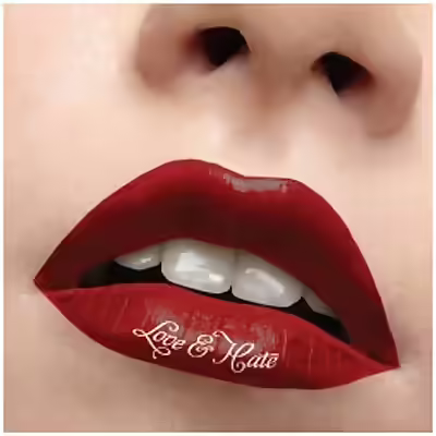 Lip Tattoos - Word Tattoos On Outer Lip word tattoos on outer lip