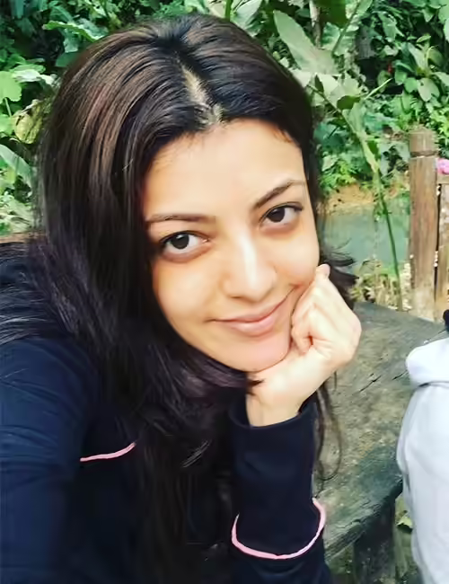Look 1 of Kajal Agarwal without makeup Look 1 of Kajal Agarwal without makeup
