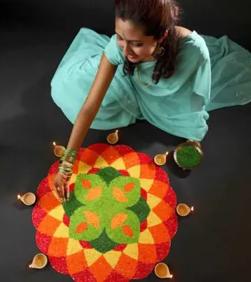 Master the art of quadrant and grid rangoli designs with a little guidance and a lot of practice.