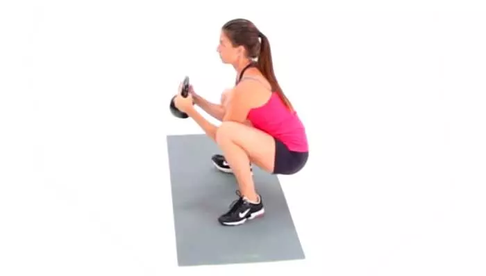 Kettlebell Exercises - Kettlebell Goblet Squat