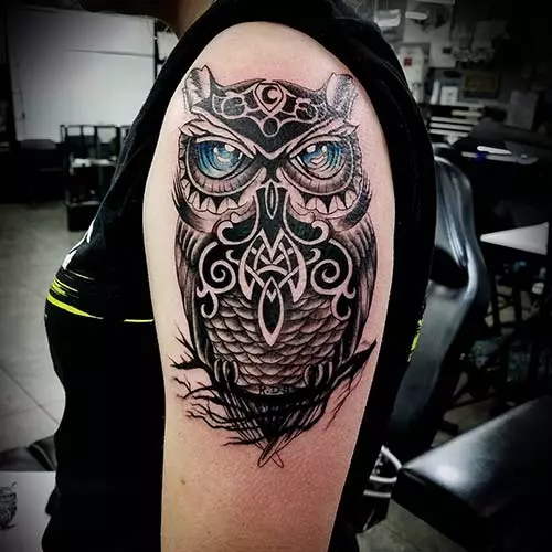 Celtic Owl Tattoo Design