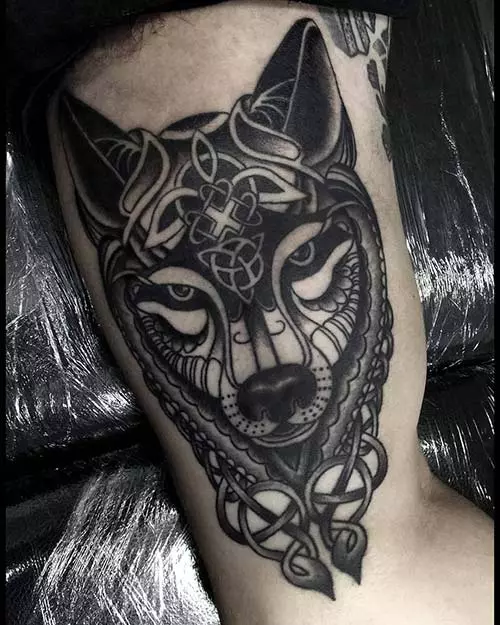 Celtic Wolf Tattoo Design