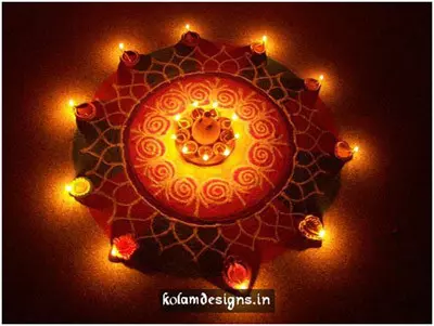 Diya Rangoli