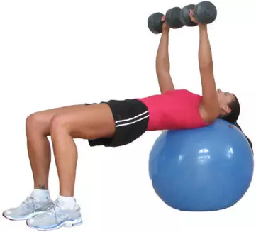 chest presses on stability ball