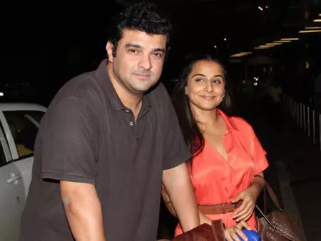 Vidya with her husband Siddharth