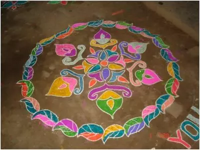 beautiful and easy rangoli design