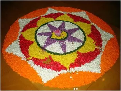 beautiful flower rangoli