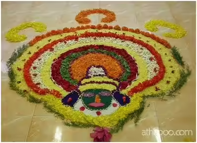 colored petals rangoli colored petals rangoli