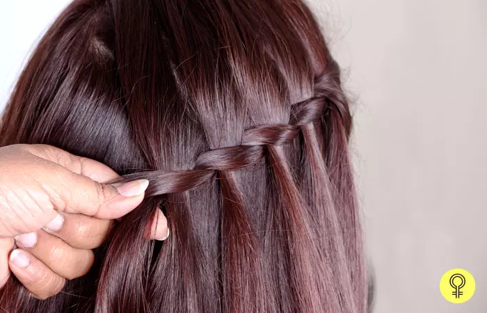 Cross The Back Strand Over The Middle - Waterfall Braid