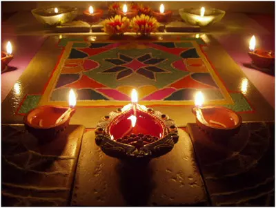 diwali rangoli designs with diya 