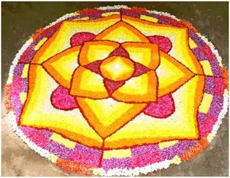 Expert pookalam design for Onam