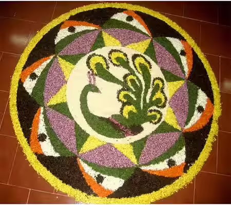 Flag pookalam design for Onam Flag pookalam design for Onam