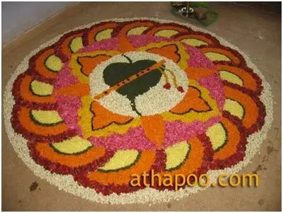 flower petals rangoli