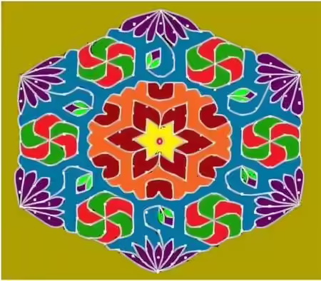 Flower rangoli design for pongal Flower rangoli design for pongal