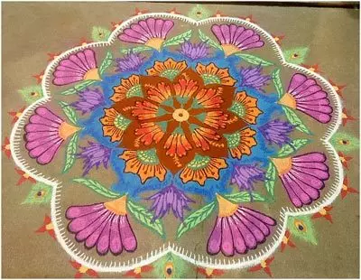 flower rangoli patterns