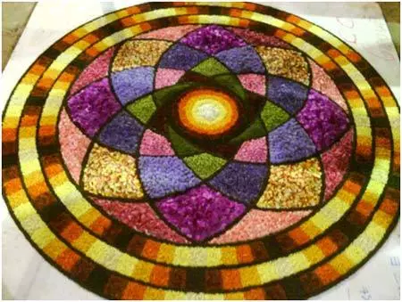 3D pookalam design for Onam