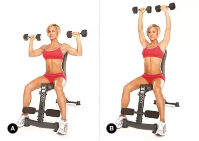 seated shoulder press barbell