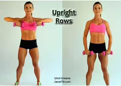 upright rows with barbell