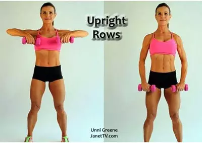 upright rows with barbell