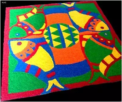 white rangoli designs