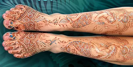 glitter mehndi designs 5