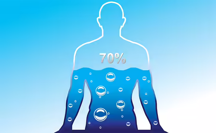 Science books say that 70 percent of our body weight is made up of water.