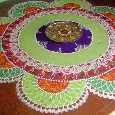 diwali flower rangoli designs