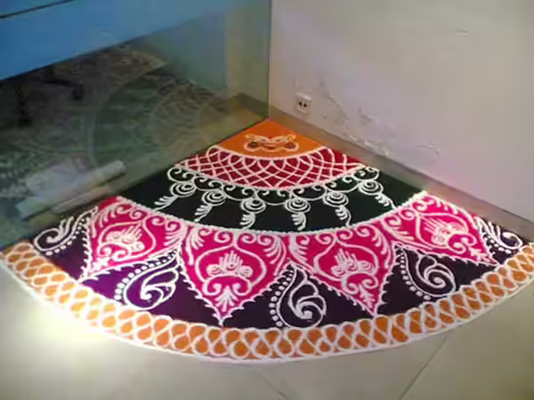Sanskar bharti rangoli design 8
