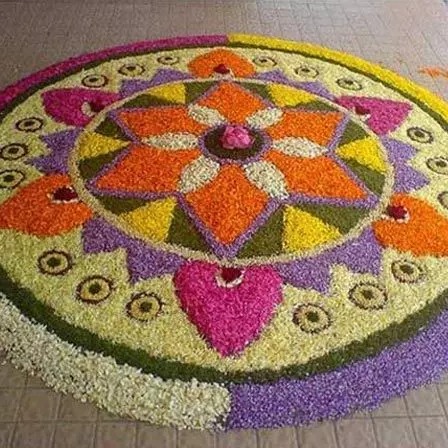 lovely flower rangoli design