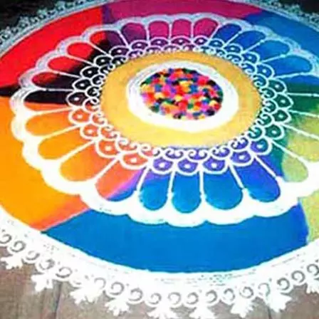 rangoli designs with flowers petals