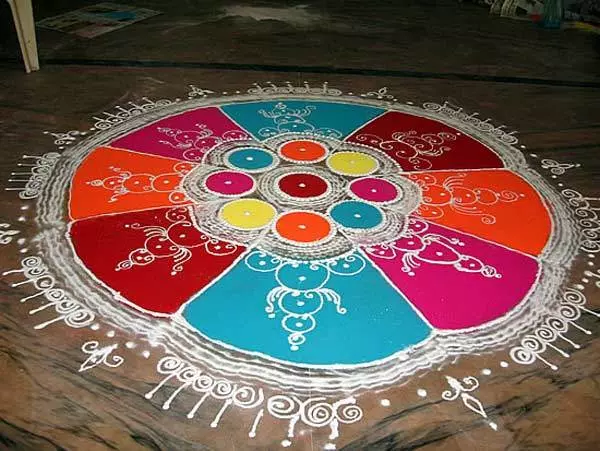 Sanskar bharti rangoli design 9