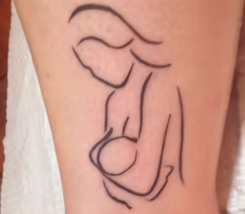 abstract gypsy mother and child tattoo abstract gypsy mother and child tattoo
