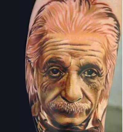 Albert Einstein Portrait Tattoo