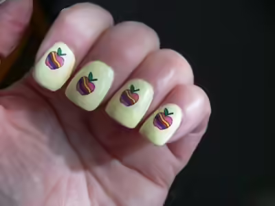 apple nail tattoo apple nail tattoo