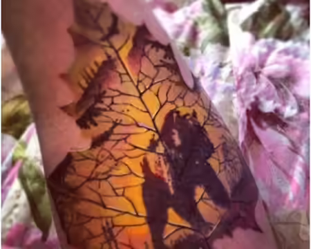 Bear on Maple Leaf Tattoo Bear on Maple Leaf Tattoo