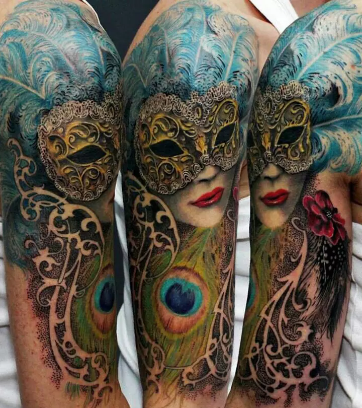 15 Best Mask Tattoo Designs