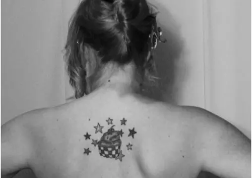 cupcake back tattoo