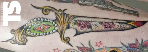 Decorated Dagger Tattoo