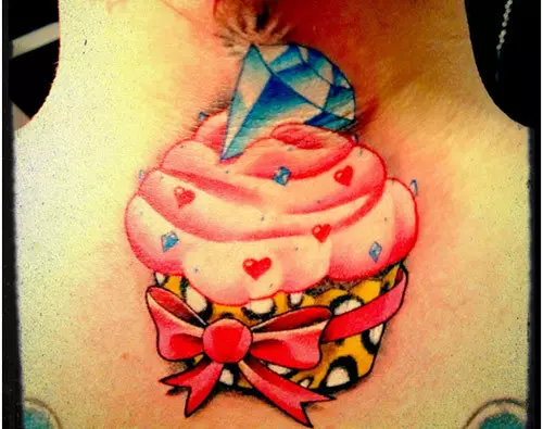 diamond cupcake tattoo