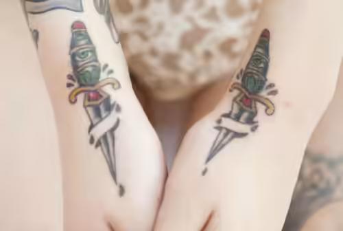 Double Dagger Tattoo Double Dagger Tattoo