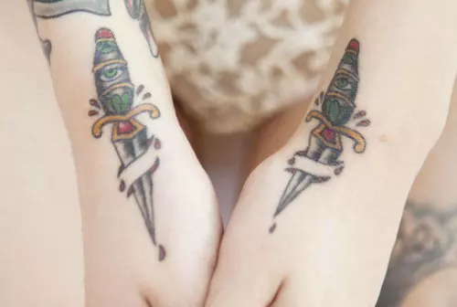 Double Dagger Tattoo