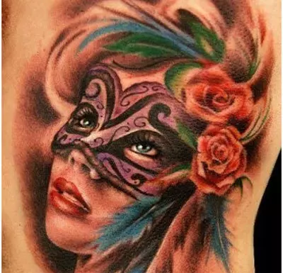 Dreaming mask tattoo