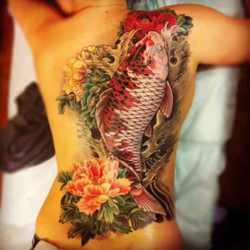 Enlarged Fish Tattoo Enlarged Fish Tattoo