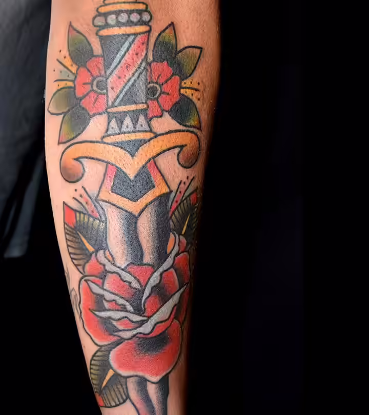 Fifteen-Dagger-Tattoo-Designs