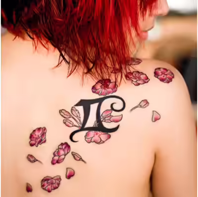 Gemini Sign Floral Tattoo Gemini Sign Floral Tattoo