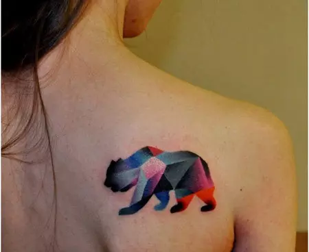 Geometric Bear Tattoo