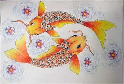 Gold Koi Fish Pisces Tattoo