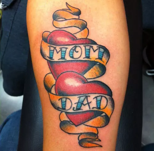 hearty mom dad tattoo