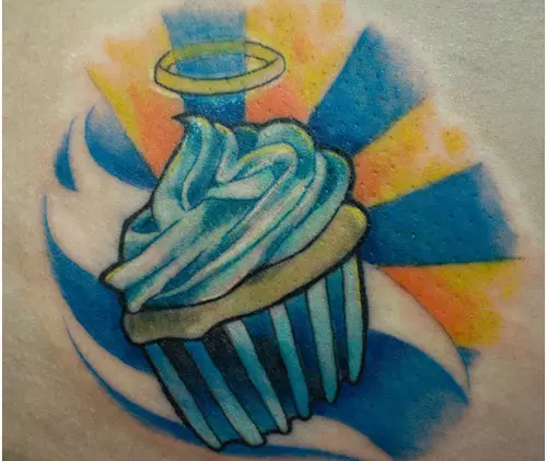 heavenly cupcake tattoo